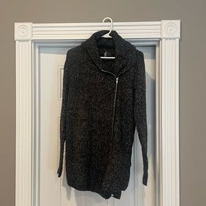 Divided asymmetrical zip up sweater - sz small